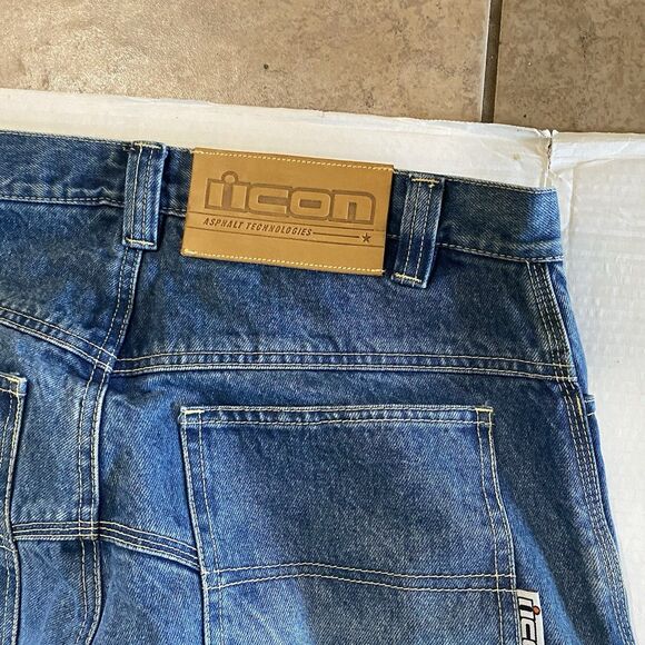 Icon Mens Size 36x31 Recon Pants Asphalt Technologies Motorcycle Jeans Knee Pads - Picture 7 of 7
